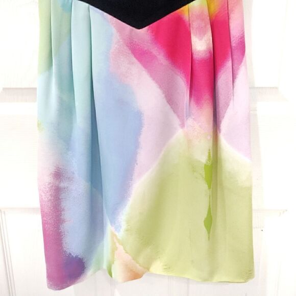 KEEPSAKE the Label Mini Dress Rainbow Tie Dye Sleeveless Pride Watercolor S - Picture 6 of 8